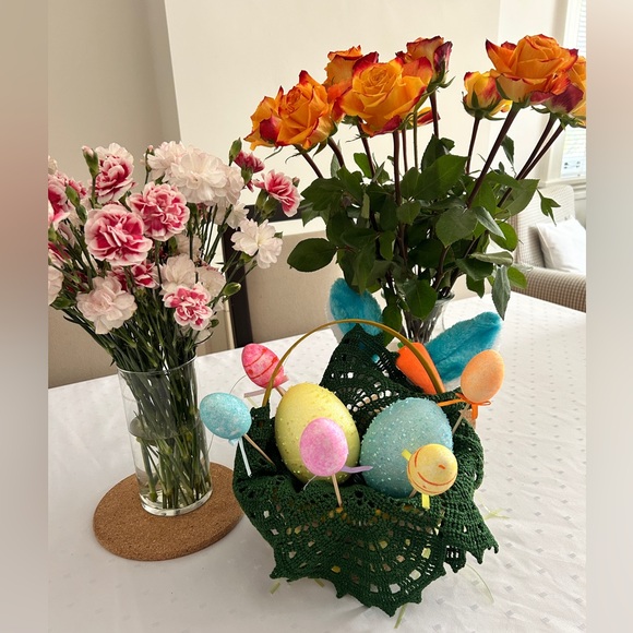 Flower Lace Doilies Handmade Crochet Placemats Table Coasters Vintage, Green,New - Picture 5 of 6